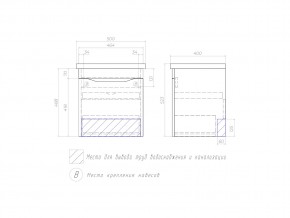 Тумба Grani 500-0-1 Фостер подвесная в Челябинске - mebel74.com | фото 2