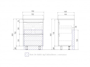 Тумба Grani 600-0-2 Элина белый в Челябинске - mebel74.com | фото 2