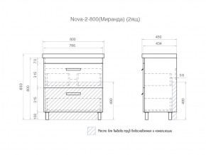 Тумба Nova 2-800 2 ящика Миранда в Челябинске - mebel74.com | фото 6