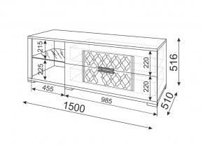 Тумба под ТВ Модуль 03 Тиффани в Челябинске - mebel74.com | фото 2