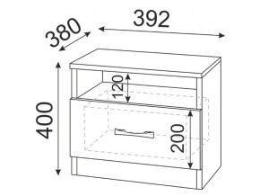 Тумба прикроватная Осло модуль 3 в Челябинске - mebel74.com | фото 2