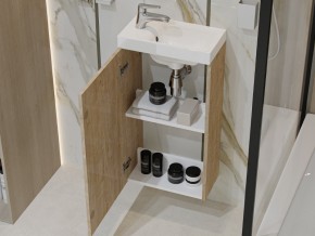 Тумба с раковиной Estea 40 подвесная дуб санремо в Челябинске - mebel74.com | фото 2
