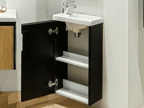 Тумба с раковиной Klaufs 40.1D подвесная черный/дерево в Челябинске - mebel74.com | фото 2