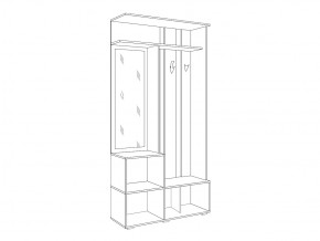 Тумба с вешалкой Глория 105/02 М Дуб Винтаж Оксид в Челябинске - mebel74.com | фото 2