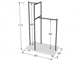 Вешалка гардеробная Стик Белый в Челябинске - mebel74.com | фото 2