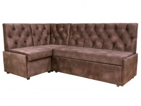 Угловой диван Призма каретная стяжка коричневый с коробами в Челябинске - mebel74.com | фото