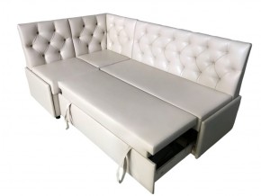Угловой диван Призма со стяжками белый со спальным местом в Челябинске - mebel74.com | фото 3