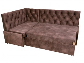 Угловой диван Призма со стяжкми коричневый со спальным местом в Челябинске - mebel74.com | фото 4
