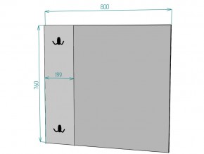 Зеркало Лофт Z10 ширина 800 в Челябинске - mebel74.com | фото 2