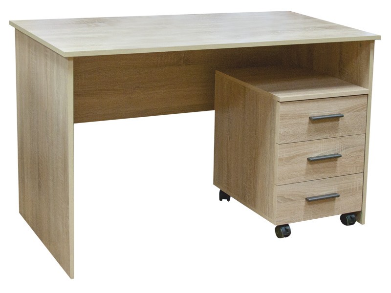 Стол письменный СП-02 с тумбой ТМ-01 Дуб Сонома купить в Челябинске дешево